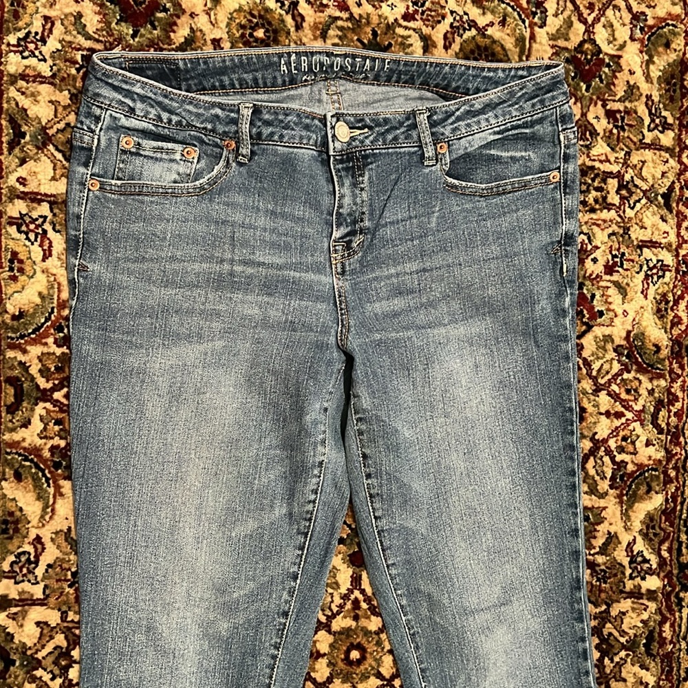 Aeropostale Women's Light Blue Skinny Jeans Size 12 Regular